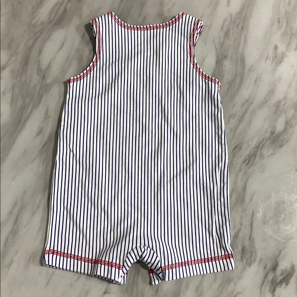 First Impressions Baby Baseball Romper‎ Retro Pinstripe 3–6M Cotton - Picture 4 of 9